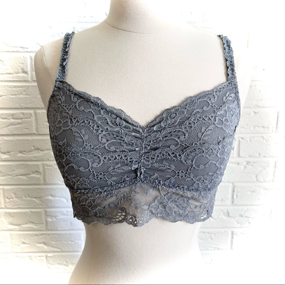🚨4/$25 Victoria’s Secret PINK Gray Lace Bralette Size Medium